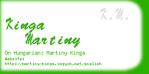 kinga martiny business card